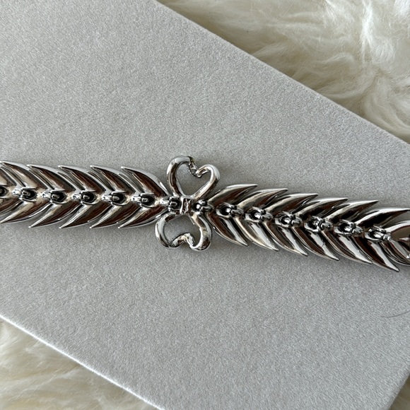 Vintage *RARE* YSL Silver Tone Bracelet with Rhinestones in Excellent condition - Picture 4 of 7
